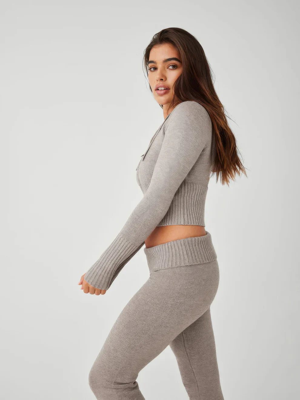 Ribbed Hoodie Set