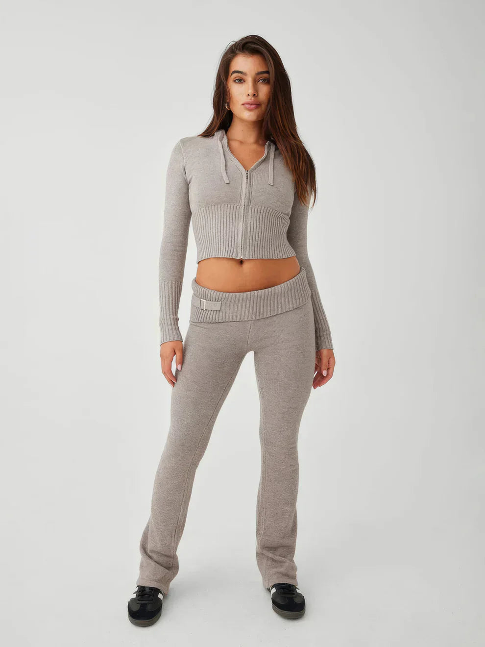 Ribbed Hoodie Set